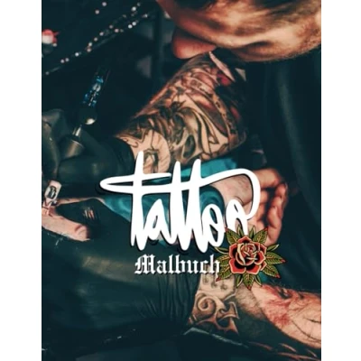 Abbildung von Tattoo Malbuch: 50+ Oldschool, Traditional, Mandala Tattoos zum ausmalen/selber colorieren