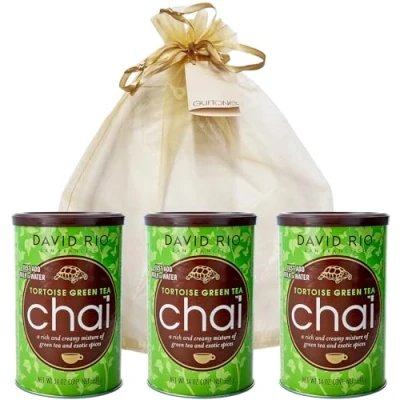 Abbildung von GUSTONE. David Rio Geschenkset Tortoise Green Tea 3 x 398g Dosen Chai Latte