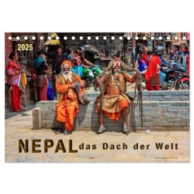Abbildung von Nepal das Dach der Welt (Tischkalender 2025 DIN A5 quer), CALVENDO Monatskalender