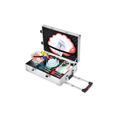 Abbildung von Legamaster Professional mobiler Moderationskoffer 3200 tlg. hochwertiger Trolley Koffer mit Zubehör für Seminare, Präsentationen und Moderationen aus Aluminium Rollen, Metall