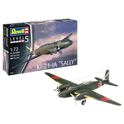 Abbildung von Revell Modellbau, KI 21 Ia Sally, Bausatz, Maßstab 1:72, 150 Teile, Bastelset ab 12 Jahren, Detailgetreues Modell, Langstreckenbomber, Authentische Nachbildung