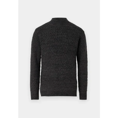Abbildung von Jack &amp; Jones Premium Jprccziggi MOCK NECK Strickpullover, Herren, Größe: Small, Black beauty