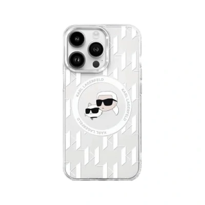 Abbildung von Karl Lagerfeld Hülle kompatibel mit iPhone 16 Pro Back Cover hul Magsafe IML Metal Transparent