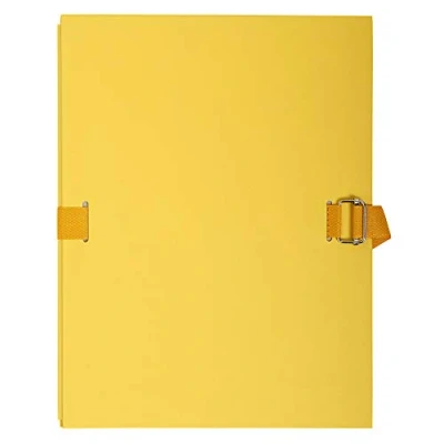 Abbildung von Exacompta 223035E 5er Pack Aktenmappen mit dehnbarem Rücken 120mm gelb 320x240mm
