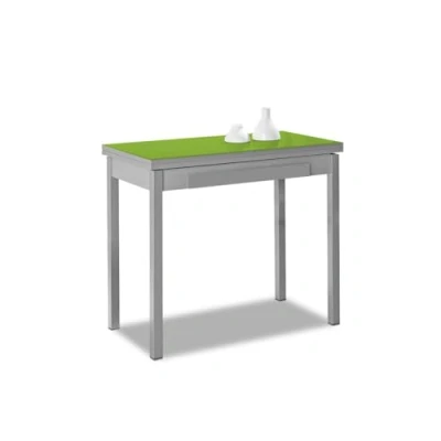 Abbildung von ASTIMESA Buchtyp kuechentisch, Metall Glas, grün, 80x40cm