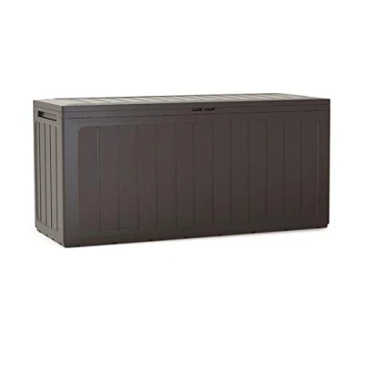 Abbildung von rg vertrieb Gartenbox Auflagenbox 280L Truhe Box Gartentruhe Boarde Kissenbox Gartenkasten (Umbra)