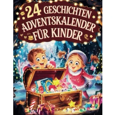Abbildung von 24 Geschichten Adventskalender für Kinder: Abenteuer und Ausmalspaß kleine Entdecker Jeden Tag eine Geschichte kreative Malvorlage!