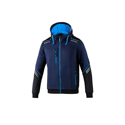 Abbildung von sparco Unisex Reißverschluss und Kapuze Tw Größe L Marineblau/Bl Sweatshirt, blau,