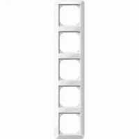 Abbildung von Schneider Electric Merten 389519 1 M Rahmen für Steckdosen und Schalter, 5 fach, polarweiß glänzend