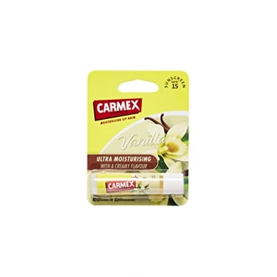 Abbildung von Carmex VANILLA Ultra Moisturising Lip Balm SPF15 For Dry, Cracked Lips 4.25g