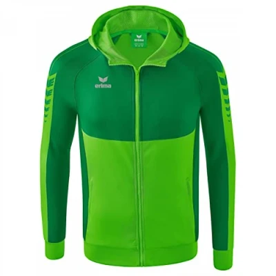 Abbildung von Erima Herren Six Wings Trainingsjacke mit Kapuze, green/smaragd, M EU