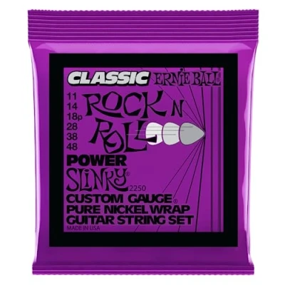 Abbildung von Ernie Ball Power Slinky klassische Rock‘n‘Roll E Gitarrensaiten, reine Nickelwicklung, Stärke 1148