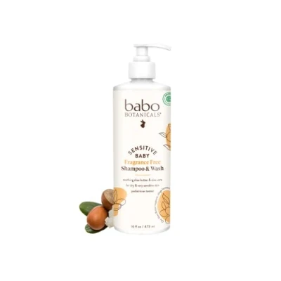 Abbildung von Babo Botanicals Sensitive Baby Shampoo &amp; Wash Fragrance Free, 16 Oz