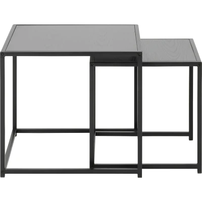 Abbildung von ACTONA GROUP Beistelltisch, (Set, 2 St.), Metallrahmen, Industrie Look und quadratischer Form, Satz von Stück