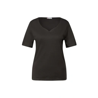 Abbildung von Street One MIT Herzausschnitt Tshirt basic, Damen, Größe: 44, Braun