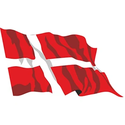 Abbildung von Autoaufkleber Aufkleber Fahne A LS45 Denmark Dänemark 15 cm farbig bunt wehend Tuning Heckscheibe Beschriftung