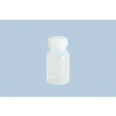 Abbildung von hünersdorff Weithalsflasche zum Befüllen mit Schraubverschluss aus LD PE (bruchsicher und lebensmittelgeeignet), 100 ml, transparent