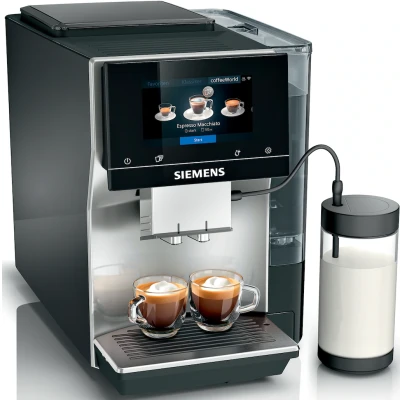 Abbildung von SIEMENS Kaffeevollautomat &quot;EQ700 classic TP715D47, Cold Brew, intuitives 5&quot; TFT Display&quot;, App, iaromaSelect, 10 Favoriten, autom. Dampfreinigung,silber metallic