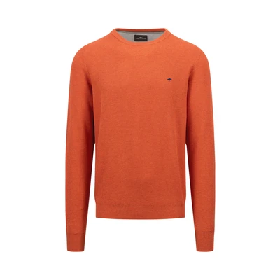 Abbildung von FYNCH HATTON Strickpullover mit Logo Stickerei auf der Brust
