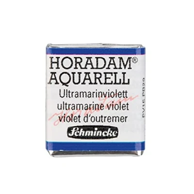 Abbildung von Schmincke HORADAM® AQUARELL feinste Künstler Aquarellfarben, 495 Ultramarinviolett, 14 044, 1/2 Näpfchen