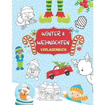 Abbildung von Winter &amp; Weihnachten Vorlagenbuch: Über 300 Motive zum Abzeichnen, Abpausen und Nachmalen
