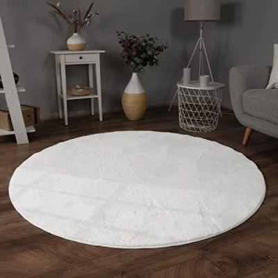 Abbildung von Paco Home Fellteppich &quot;Kunstfell Soft 380&quot;, rund, 14 mm Höhe, Langflor, Kuschelteppich besonders weich, Uni Farben