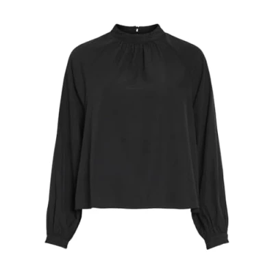 Abbildung von VILA Vigraffy HIGH NECK Bluse, Damen, Größe: 36, Black