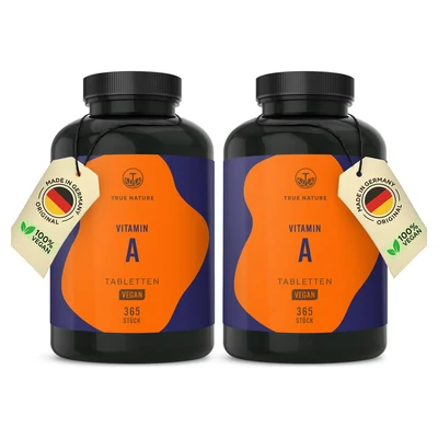 Abbildung von Vitamin A 730 Tabletten Vegan TRUE NATURE 2 x 365 St