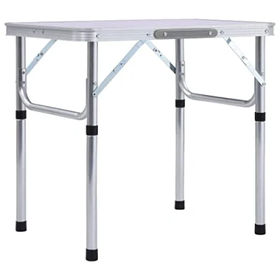 Abbildung von vidaXL Campingtisch Klappbarer Weiß Aluminium 60x45 cm (1 St)