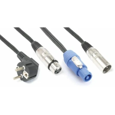 Abbildung von PD Connex AAP15 Kombikabel Schuko Powercon A und XLR Buchse Stecker 15 Meter
