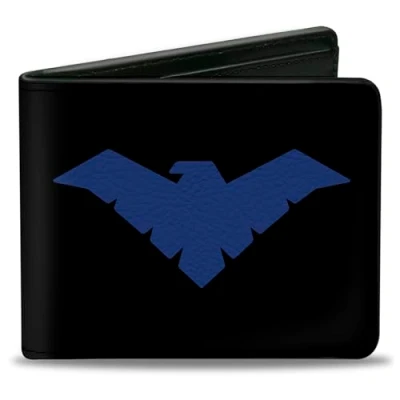 Abbildung von Buckle Down Unisex Erwachsene Bifold Wallet Nightwing Zweifalten Geldbörse, Mehrfarbig, 10.1 cm x 8.89