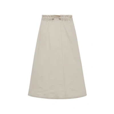 Abbildung von comma casual identity Ausgestellter MIT Elastikbund Alinienrock, Damen, Größe: 34, Beige