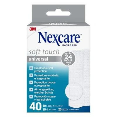 Abbildung von Nexcare Soft Touch Universal Pflaster, assortiert, 40/Packung