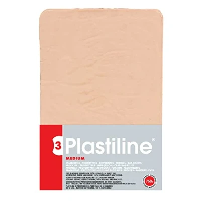 Abbildung von J. Herbin 7255T Plastiline, 750g, Härte medium, ideal zum Modellieren, 100% wiederverwendbar, Neapelrosa