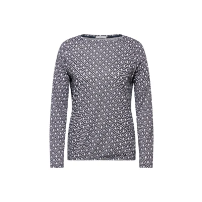Abbildung von Cecil MIT Ubootausschnitt Langarmshirt, Damen, Größe: XXL, Grau