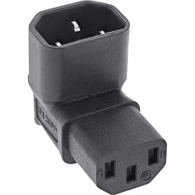 Abbildung von InLine® 16723F Netzadapter IEC 60320 C14 / C13,Oben/untengewinkelt,3pol.Kaltgeräte