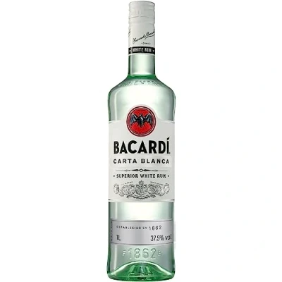 Abbildung von BACARDÍ Carta Blanca White Rum, der legendäre weiße Karibik Rum aus dem Hause BACARDÍ, perfekt für Cocktails, 37,5% Vol., 100 cl/1 L