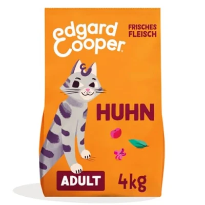 Abbildung von Edgard &amp; Cooper Katzenfutter, Trockenfutter für Katzen, (Huhn, 4kg), Getreidefrei, voll von frischem Fleisch und natürlichen Zutaten, geeignet sterilisierte aktive Katzen