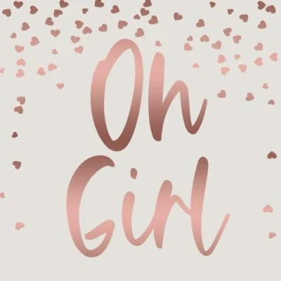 Abbildung von Oh Girl Gästebuch Babyparty Mädchen Babyshower rosegold Erinnerung Baby Party Geschenk für werdende Eltern zur Geburt: blanko 80 Seiten 21cm x (quadratisch)