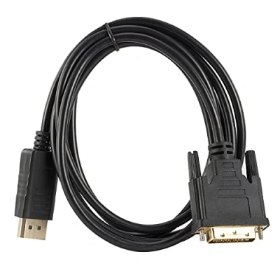 Abbildung von PremiumCord Adapterkabel DisplayPort auf DVI m/5 m, DP 1.bis zu 1, 65Gbps, kompatibel mit Video Full HD 1080P 60Hz, schwarz