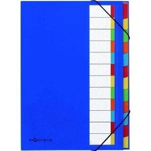 Abbildung von Pagna Ordnungsmappe A4 12 Fächer PP blau