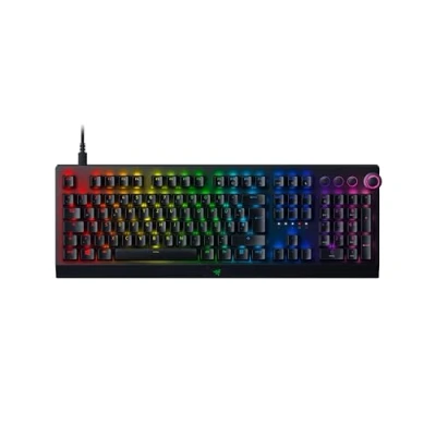 Abbildung von Razer BlackWidow V3 Pro (Green Switch) Kabellose Mechanische Gaming Tastatur (Klickende Switches, RGB Chroma, Handballenauflage, Bluetooth, USB C) QWERTZ DE Layout Schwarz
