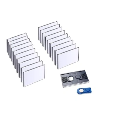 Abbildung von Badgepoint vista40 Namensschilder (63x40mm, 20 Schilder mit Magnet, verdrehsicher, Druckbogen für Namenskarten und Vorlagen zum Bedrucken, magnetische Kleidung) anthrazit