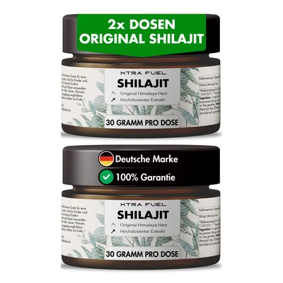 Abbildung von XTRA FUEL Mumijo Shilajit Harz (hochdosiert), +85 Mineralien, zertifiziert Harz, 60 g