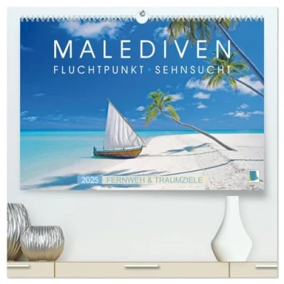 Abbildung von Die Malediven: Fluchtpunkt Sehnsucht (hochwertiger Premium Wandkalender 2025 DIN A2 quer), Kunstdruck in Hochglanz