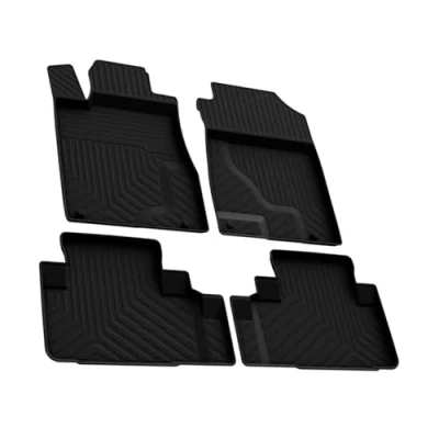 Abbildung von Fußmatten 3D Automatten Gummimatten kompatibel mit Honda CR V 2013 2024 Gummi Schwarz 4tlg