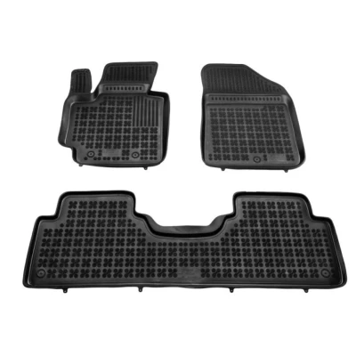 Abbildung von REZAW PLAST 201018 Fußmattensatz Gummi vorne und hinten 3 schwarz KIA: SOUL 2