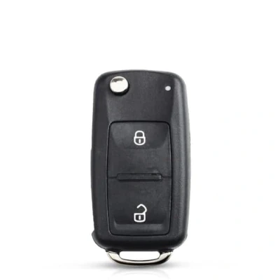 Abbildung von NEU 2 Knopf Klapp Fernschlüssel Ersatzgehäuse FOB Shell Autoschlüssel Gehäuse Funkschlüssel für VW Transporter T5 Polo G Uncut Blade
