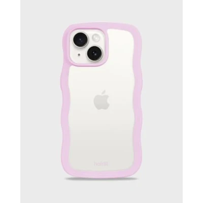 Abbildung von holdit Wavy Case Lilac/Transparent iPhone 15/14/13
