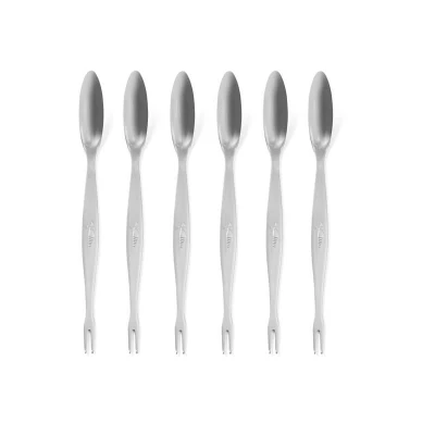 Abbildung von HENDI Hummergabel Set 6 Stk. Länge: 20,5 cm Edelstahl, Meeresfrüchtegabeln 6tlg.